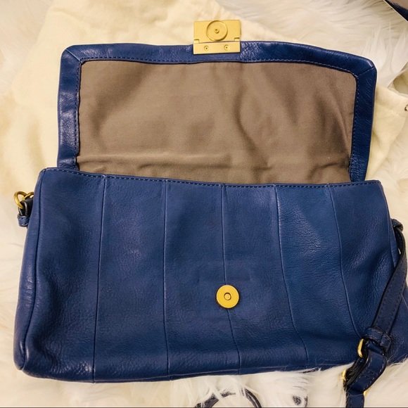 J.Crew deep royal blue leather clutch/crossbody - Picture 9 of 13